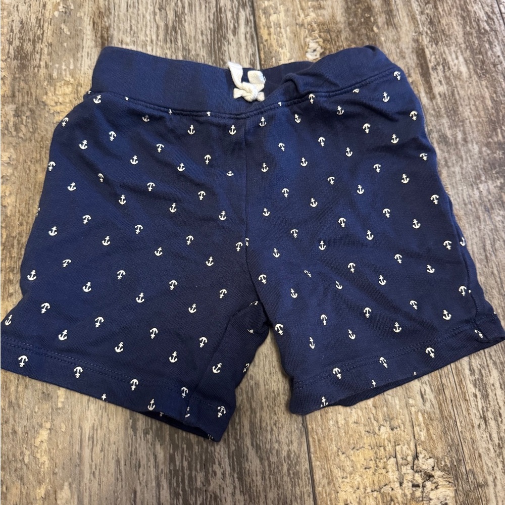 Carter’s Pull On Navy Blue Anchor Print Kids Shorts - 24M
